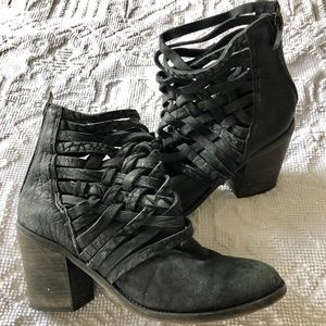 Free People Distresses Leather Booties